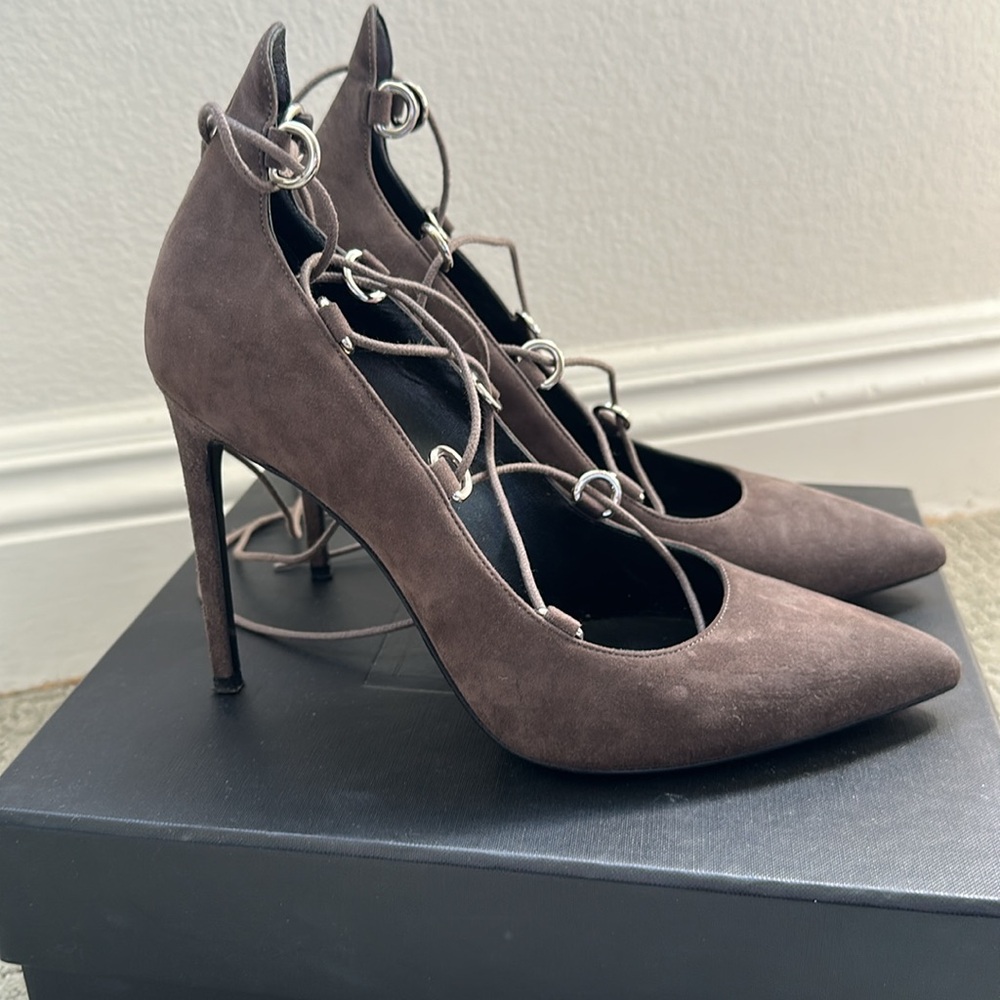 Saint Laurent Lace Up Heels Size 39.5 or 9.5 - Picture 3 of 7